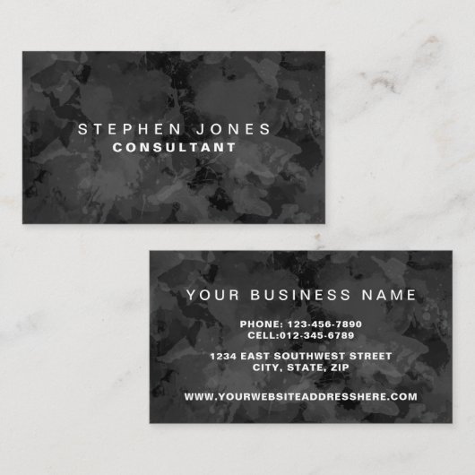 Beruflich Elegant Modernes Schwarzes Schlichtes Wa Visitenkarte (Vorne/Hinten)