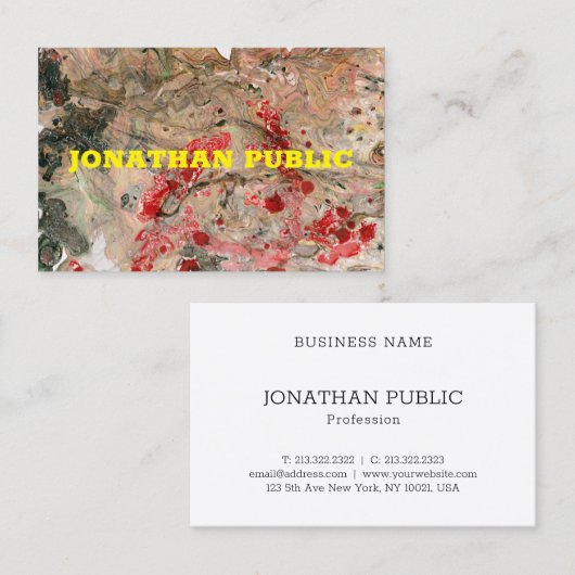Beruflich Elegant Modernes Trendy Abstrakt Visitenkarte (Vorne/Hinten)