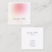 Beruflich Elegant Modernes Trendy Schlicht Quadratische Visitenkarte (Vorne/Hinten)