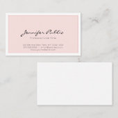 Beruflich Elegant Rosa Minimalistisch Schlicht Tre Visitenkarte (Vorne/Hinten)