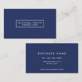Beruflich Elegant Schlicht Einfach Modernes Blau Visitenkarte (Vorne/Hinten)