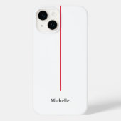 Beruflich Elegant Schlicht Minimalistisch Red Whit Case-Mate iPhone Hülle (Rückseite)