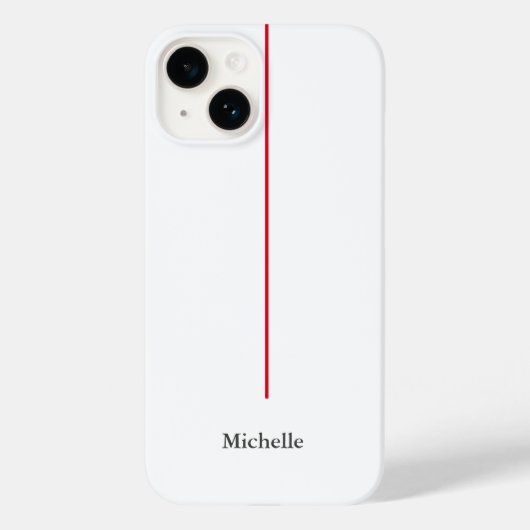 Beruflich Elegant Schlicht Minimalistisch Red Whit Case-Mate iPhone Hülle (Rückseite)