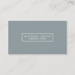 Beruflich Elegant Schlicht Simple Gray Visitenkarte