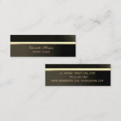 Beruflich Elegant Stilvoll gepflegt Mini Visitenkarte (Vorne/Hinten)