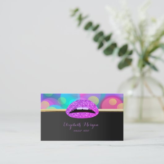 Beruflich Elegant Stilvoll, Lippen Visitenkarte (Stehend Vorderseite)