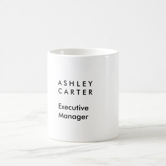 Beruflich-elegant-weiß schlicht-minimalistisch mod kaffeetasse (Mittel)