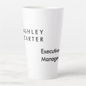 Beruflich-elegant-weiß schlicht-minimalistisch mod milchtasse (Vorderseite)