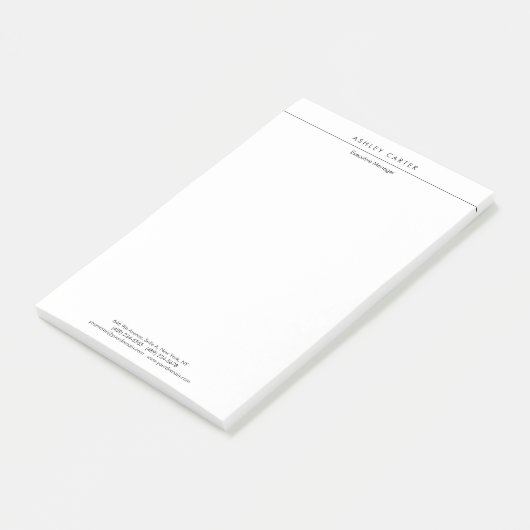 Beruflich-elegant-weiß schlicht-minimalistisch mod post-it klebezettel (angewinkelt)