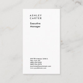 Beruflich-elegant-weiß schlicht-minimalistisch mod visitenkarte