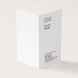 Beruflich-elegant-weiß schlicht-minimalistisch mod visitenkarten
