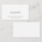 Beruflich Elegant White Modern Einfach Visitenkarte (Vorne/Hinten)