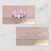 Beruflich Elegante Chic Glittery Lotus Blume Visitenkarte (Vorne/Hinten)