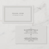 Beruflich Elegante Einfache Schlichte Anwaltskamme Visitenkarte (Vorne/Hinten)