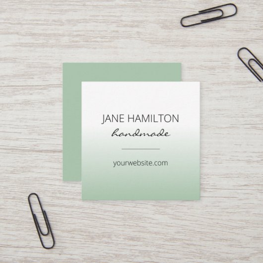 Beruflich Elegante grüne Visitenkarte (Vorderseite/Rückseite Beispiel)