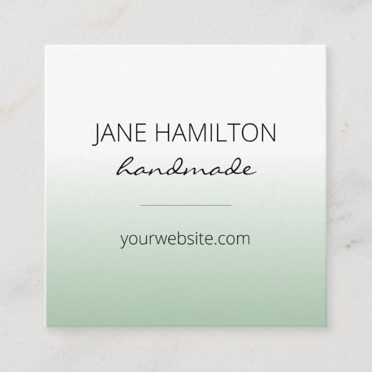 Beruflich Elegante grüne Visitenkarte (Vorderseite)