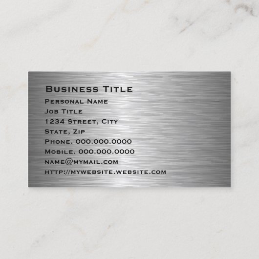 Beruflich Elegante moderne Black Business Card Visitenkarte (Rückseite)