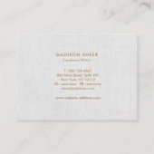 Beruflich Elegante Moderne Grau-Linde Visitenkarte (Rückseite)