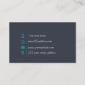 Beruflich Elegante moderne grüne Unternehmen Visitenkarte (Rückseite)