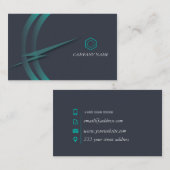 Beruflich Elegante moderne grüne Unternehmen Visitenkarte (Vorne/Hinten)