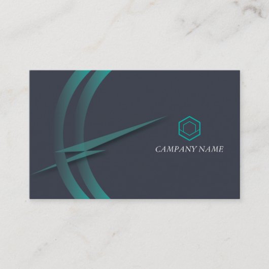 Beruflich Elegante moderne grüne Unternehmen Visitenkarte (Vorderseite)