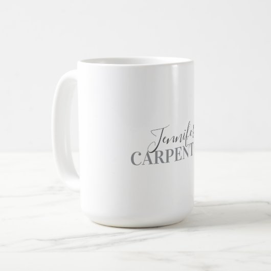 Beruflich elegante moderne minimalistische schlich kaffeetasse (Vorderseite Links)