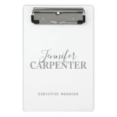 Beruflich elegante moderne minimalistische schlich mini klemmbrett (Vorderseite)