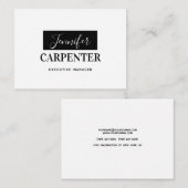 Beruflich elegante moderne minimalistische schlich mitteilungskarte (Vorne/Hinten)