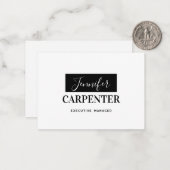 Beruflich elegante moderne minimalistische schlich mitteilungskarte (Vorderseite/Rückseite Beispiel)