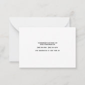 Beruflich elegante moderne minimalistische schlich mitteilungskarte (Rückseite)