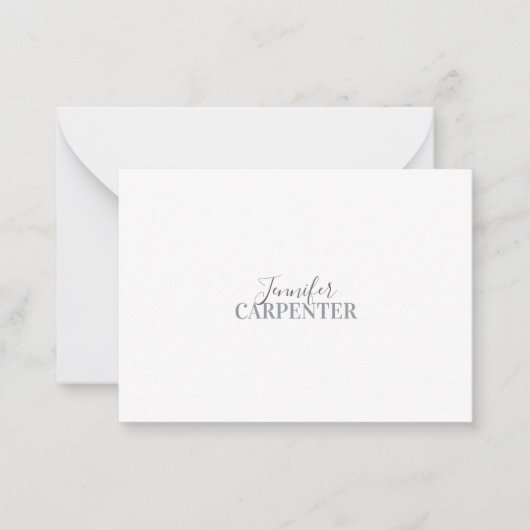 Beruflich elegante moderne minimalistische schlich mitteilungskarte (Vorderseite)