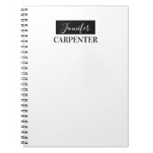 Beruflich elegante moderne minimalistische schlich notizblock (Vorderseite)