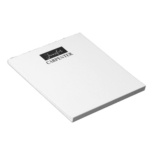 Beruflich elegante moderne minimalistische schlich notizblock (angewinkelt)