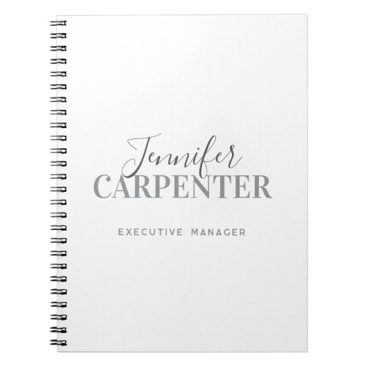 Beruflich elegante moderne minimalistische schlich notizblock (Vorderseite)