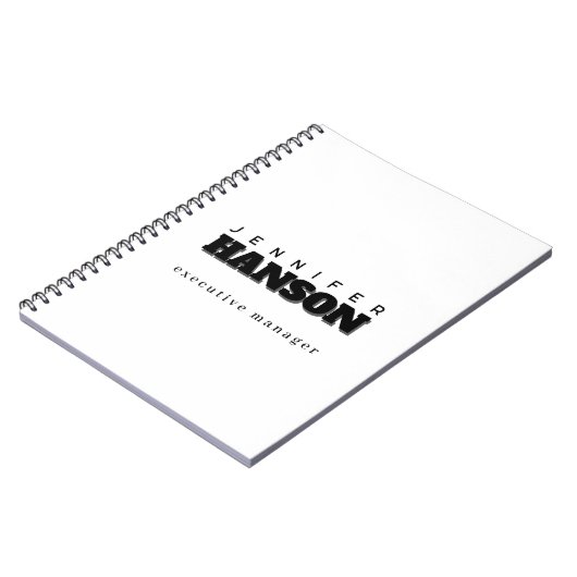 Beruflich elegante moderne minimalistische schlich notizblock (Linke Seite)