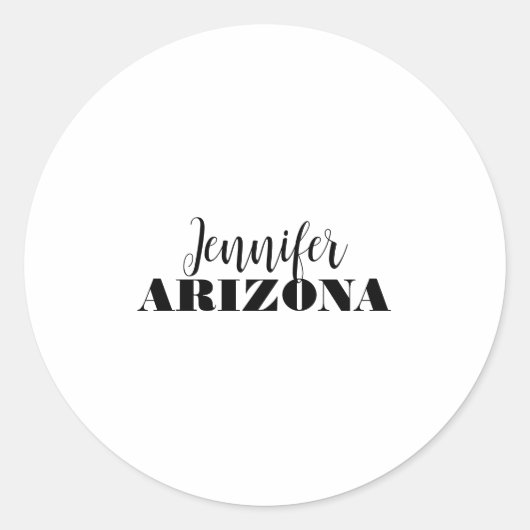 Beruflich elegante moderne minimalistische schlich runder aufkleber (Vorderseite)