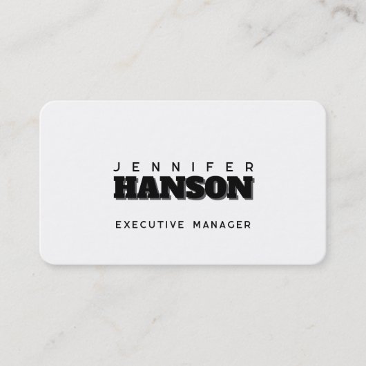 Beruflich elegante moderne minimalistische schlich visitenkarte (Vorderseite)