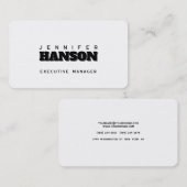 Beruflich elegante moderne minimalistische schlich visitenkarte (Vorne/Hinten)