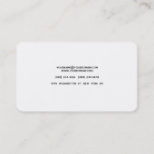 Beruflich elegante moderne minimalistische schlich visitenkarte (Rückseite)