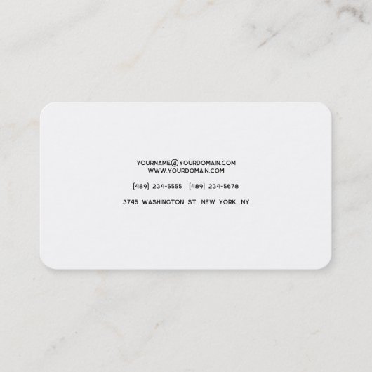 Beruflich elegante moderne minimalistische schlich visitenkarte (Rückseite)