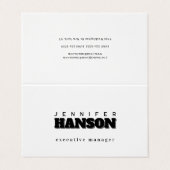 Beruflich elegante moderne minimalistische schlich visitenkarten (Außenseite Aufgefaltet)