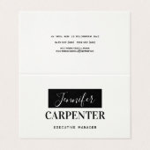 Beruflich elegante moderne minimalistische schlich visitenkarten (Außenseite Aufgefaltet)