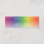 Beruflich Elegante Moderne, schlicht Mini Visitenkarte (Rückseite)