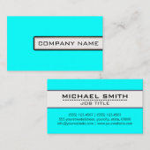 Beruflich Elegante Modernes Aqua Minimalistisch Visitenkarte (Vorne/Hinten)