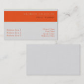 Beruflich Elegante Modernes Minimal Orange Abzeich Visitenkarte (Vorne/Hinten)