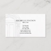 Beruflich Elegante Realtor Real Anwesen Agent Visitenkarte (Rückseite)