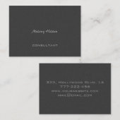 Beruflich Elegante schicke, zeitgenössische graue Visitenkarte (Vorne/Hinten)