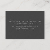 Beruflich Elegante schicke, zeitgenössische graue Visitenkarte (Rückseite)