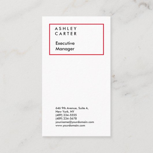 Beruflich elegante schlicht-minimalistisch-modern visitenkarte (Vorderseite)