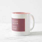 Beruflich elegante schlicht-minimalistisch-modern zweifarbige tasse (VorderseiteRechts)